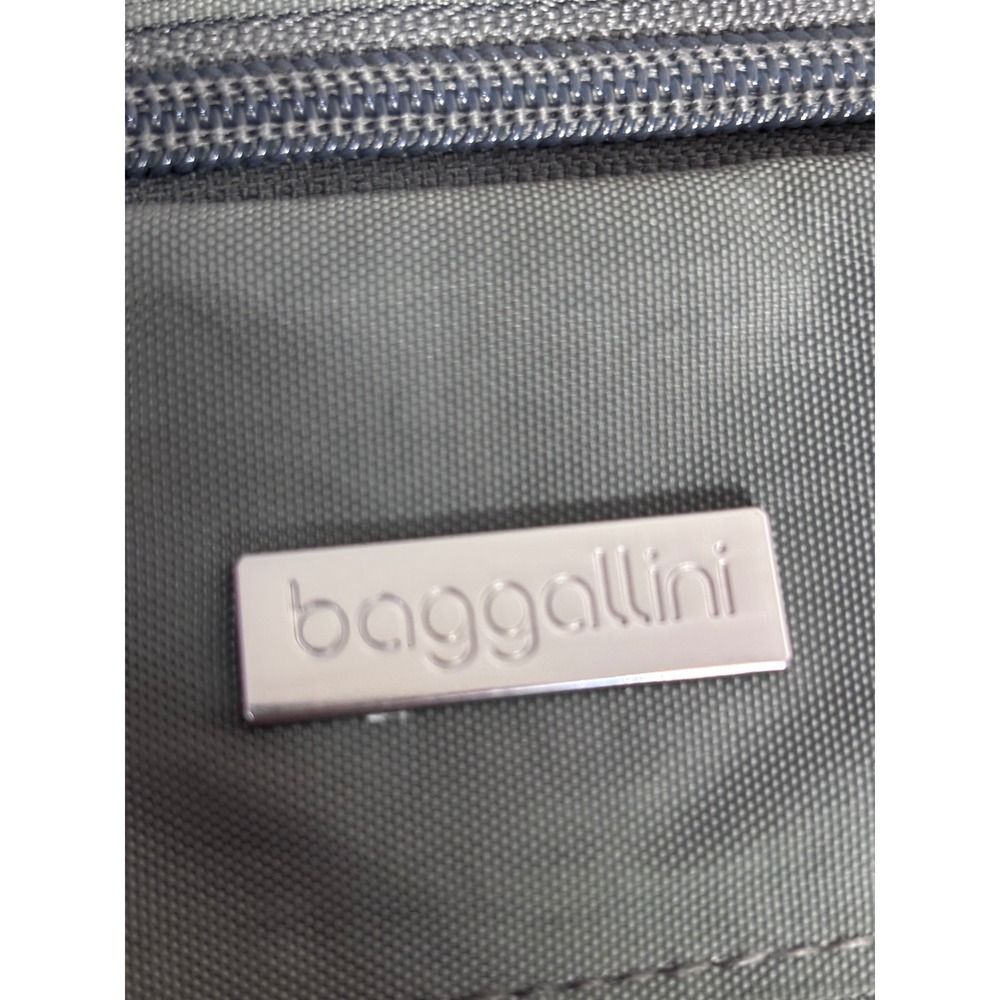 Baggallini Bryant Crossbody Bag Charcoal Gray Nylon Travel Pouch Small Purse - Picture 7 of 10